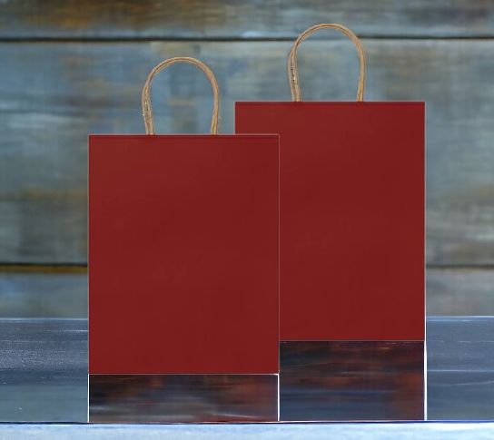 Пакет бумажный ROBLE / Крафтовый пакет 32х40х12 см, с короткими усиленными ручками витой формы